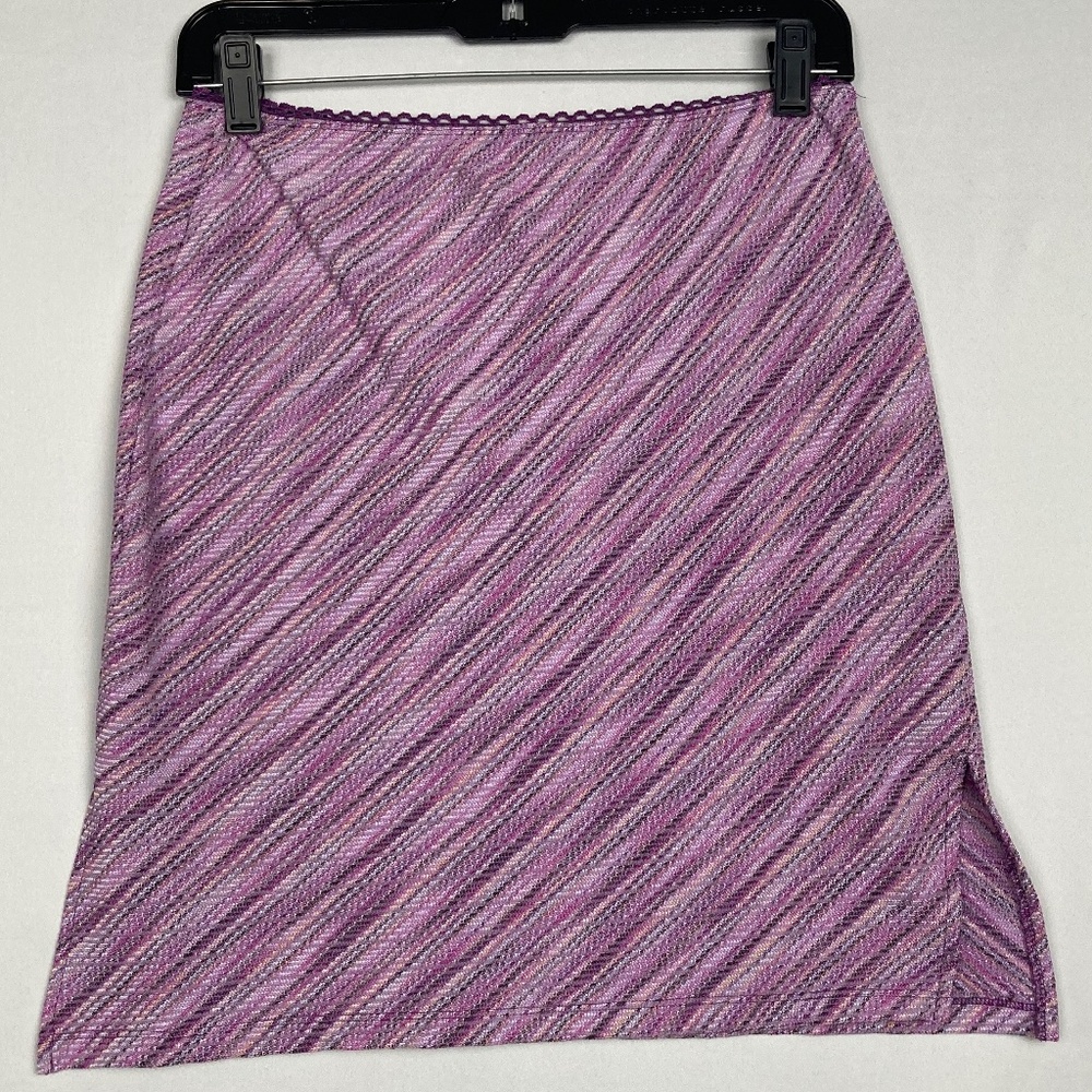 Vintage Y2K Xhilaration Pink Side Slit Knit Skirt Made in USA Size Small